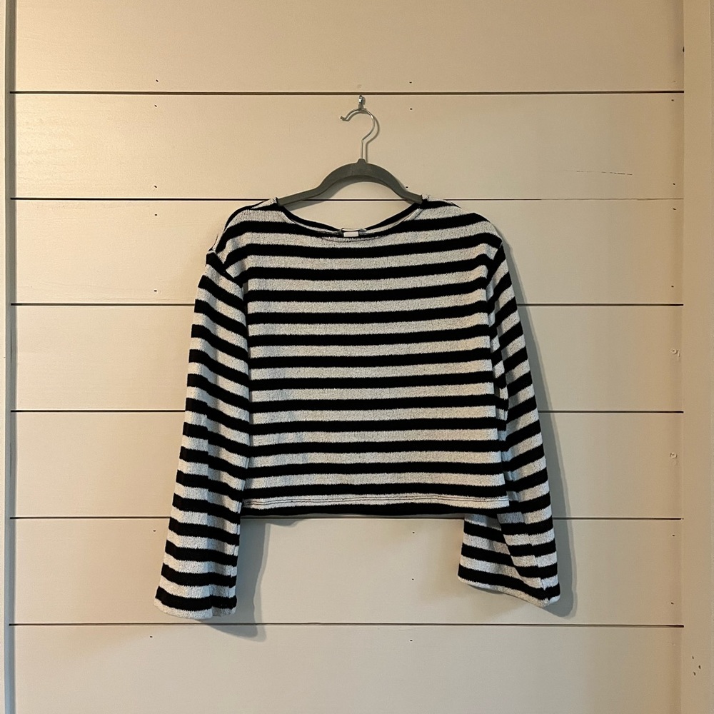 Boxy bell sleeve sweater